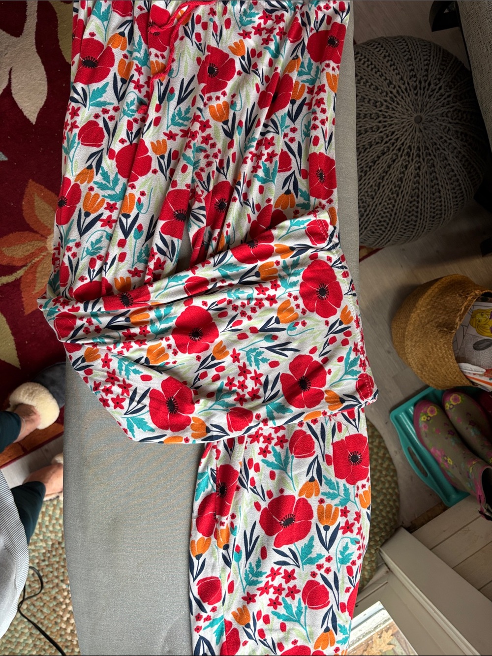 Floral Red & White Women’s loungewear - Bright Bloom Print